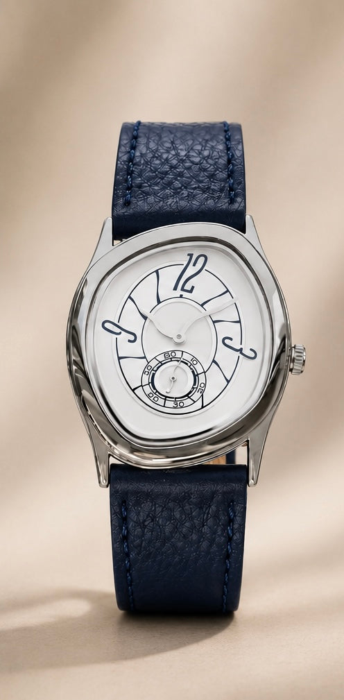 LUMINA ECLIPSE montre ovale premium bracelet cuir véritable